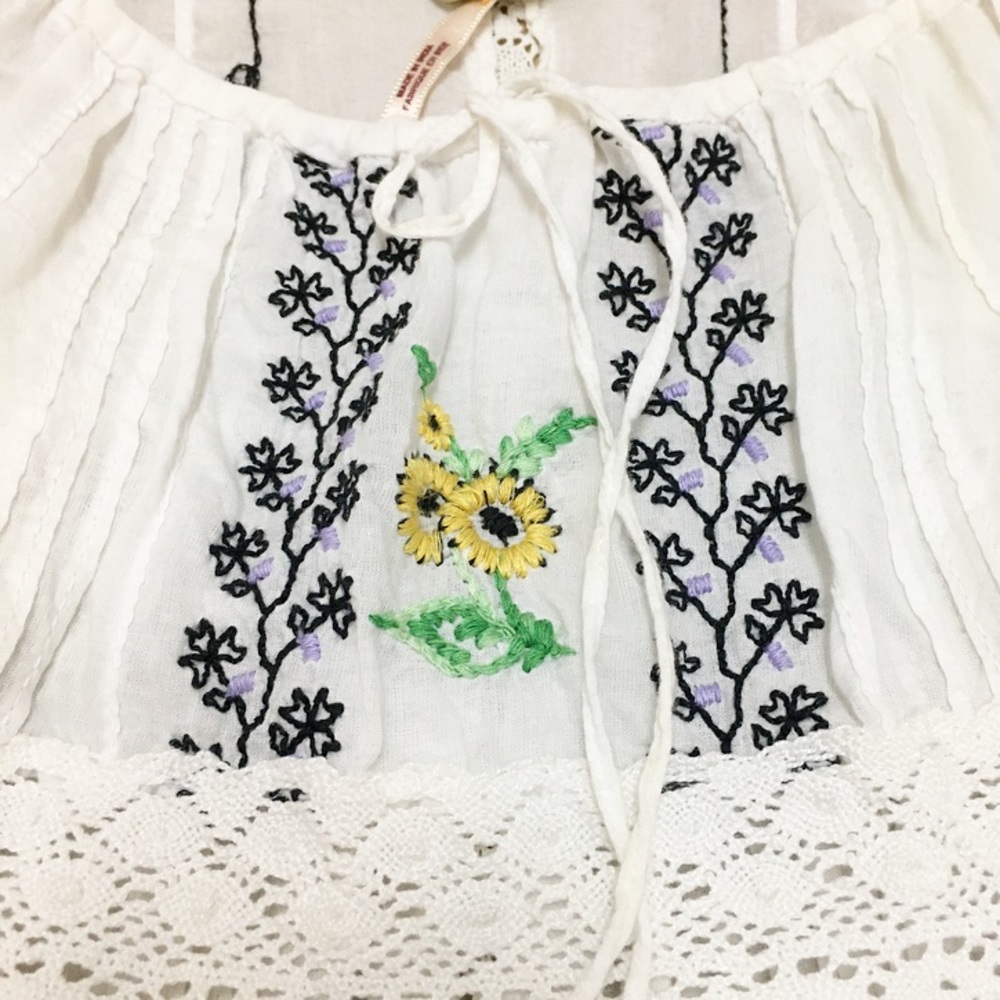 🌟HOST PICK🌟NWT RARE Vintage Free People Boho Top - Picture 4 of 11